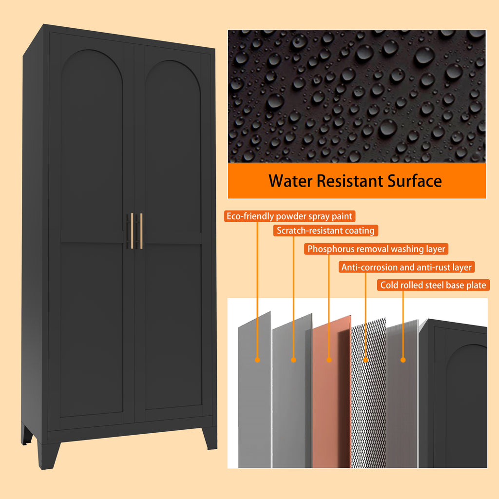 71'' 2 Shapely Doors Cabinet