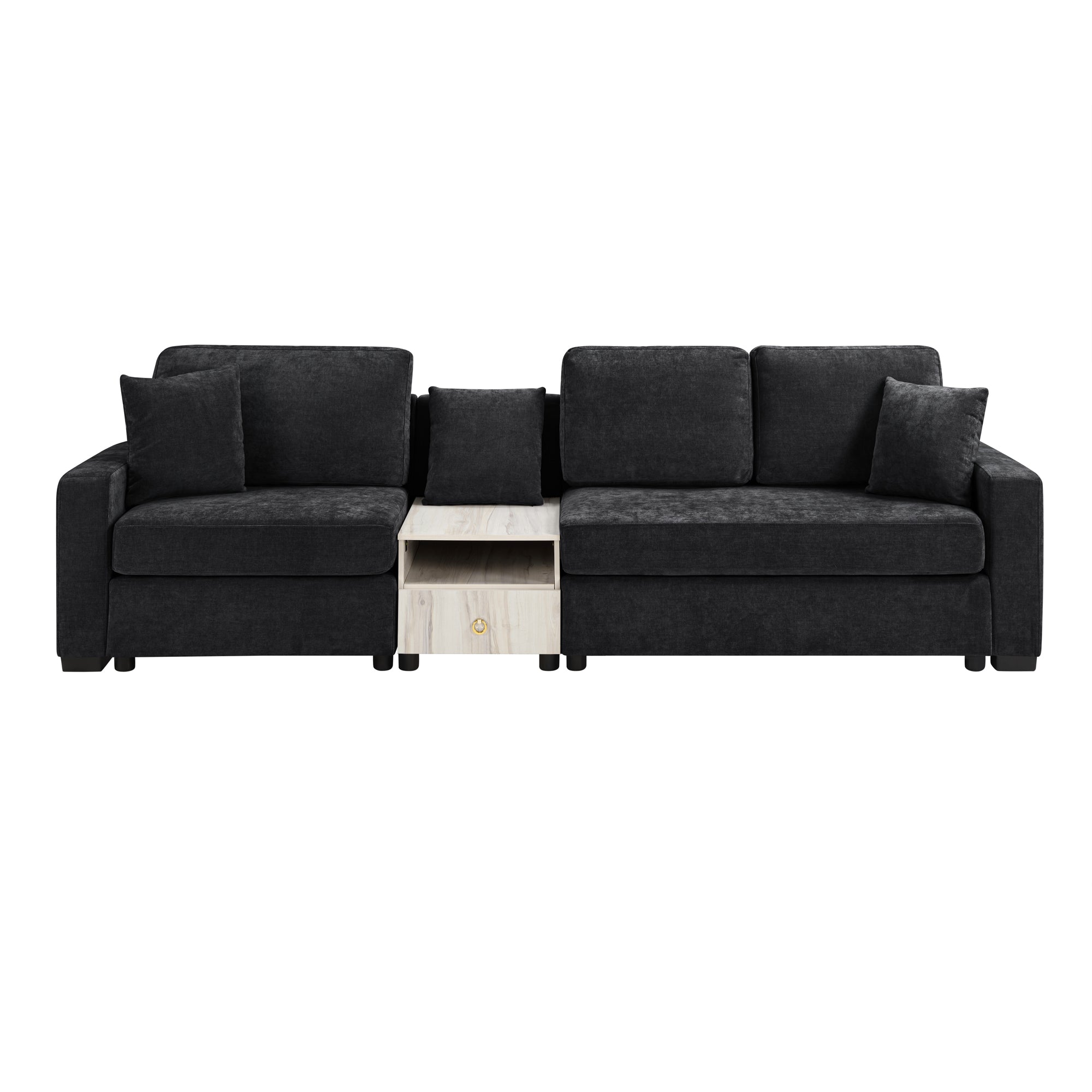 Modern Sofa Couch 111.8" Modular Sofa Upholstered 3-Seater