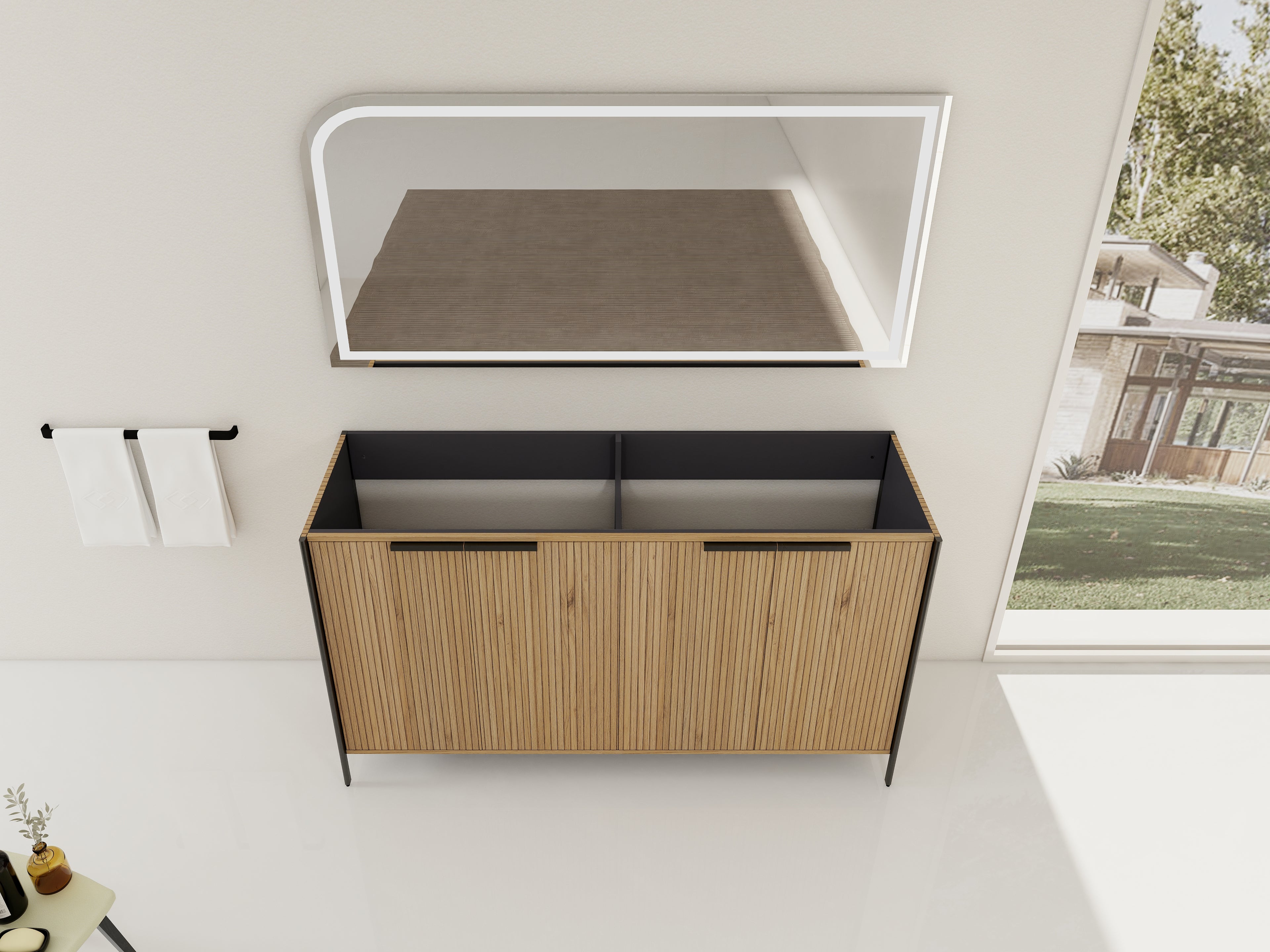 60" Freestanding Bathroom Vanity (KD-Packing) - Excluding Sink