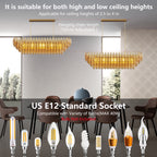 Modern Chandeliers for Dining Room, 54" Large Rectangle