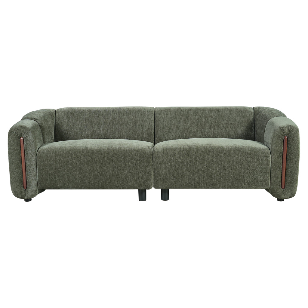 87.4" Modern Minimalist Curved Block Sofa