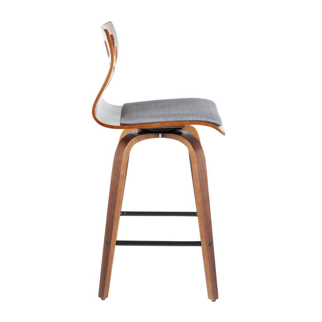 Folia 26" Mid-Century Modern Fixed Height Counter Stool