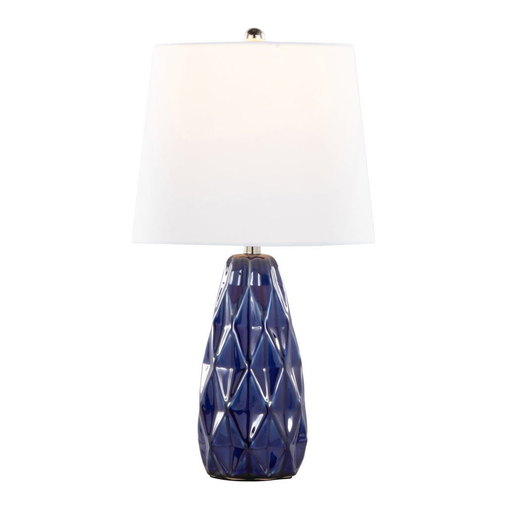 Hex 20" Contemporary Ceramic Accent Lamp in Estate