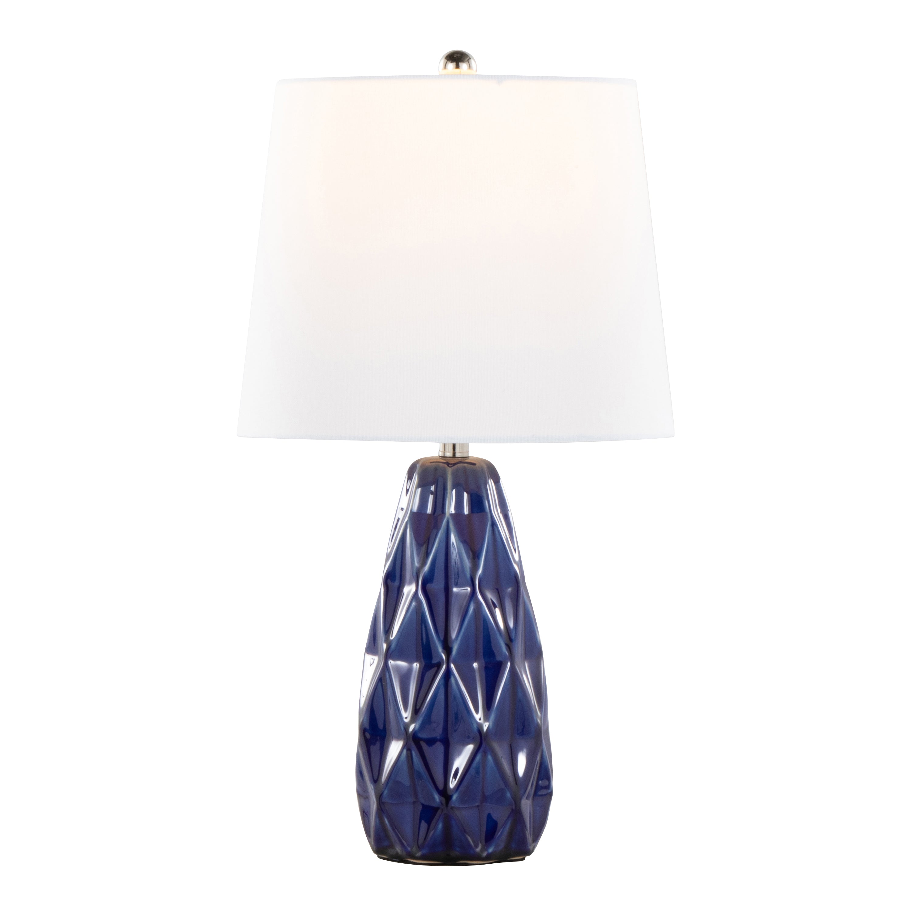 Hex 20" Contemporary Ceramic Accent Lamp in Estate