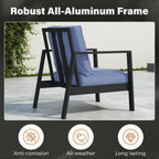 75" All-Weather Aluminum 3-Seat Patio Sofa