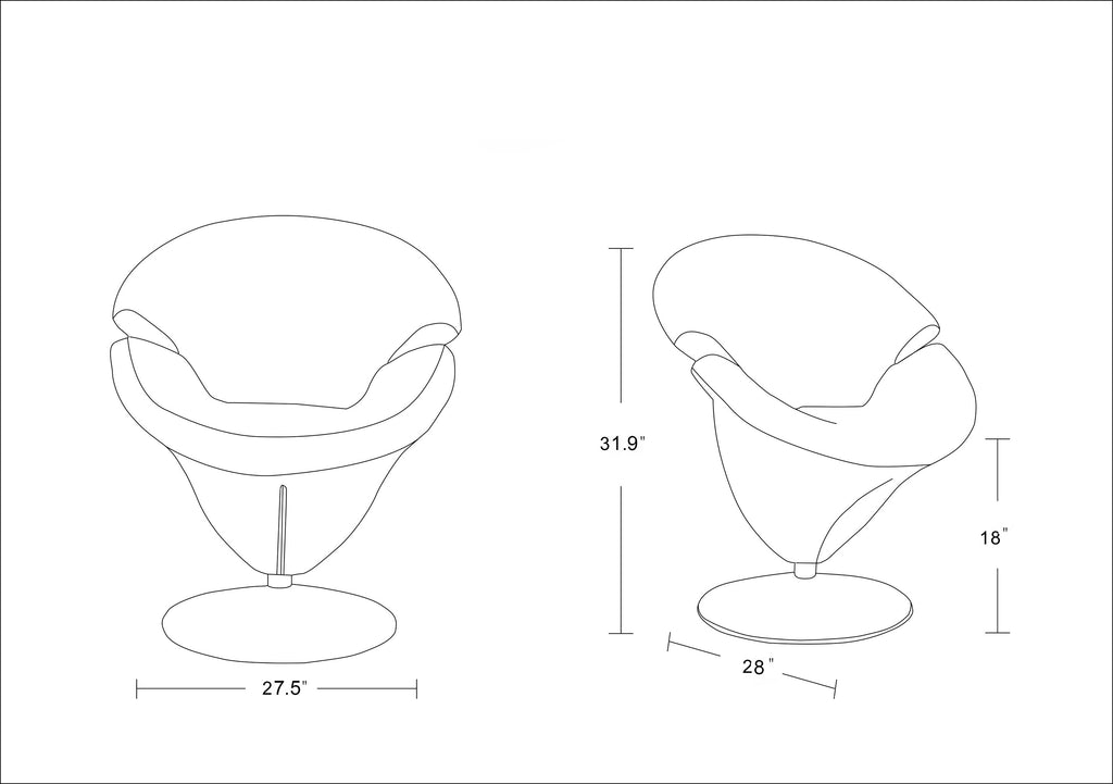 Tulip Velvet Swivel Lounge Chair