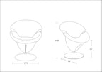 Tulip Velvet Swivel Lounge Chair