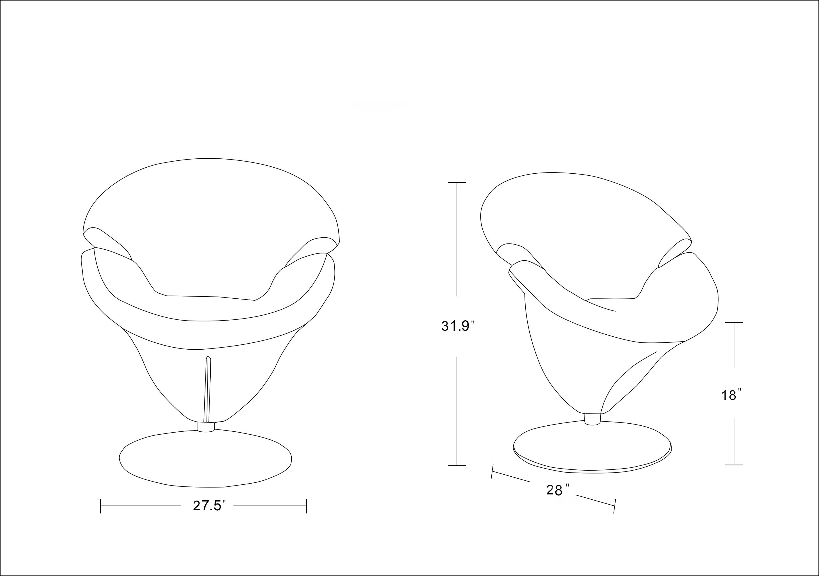 Tulip Velvet Swivel Lounge Chair