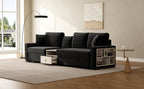 Modern Sofa Couch 111.8" Modular Sofa Upholstered 3-Seater