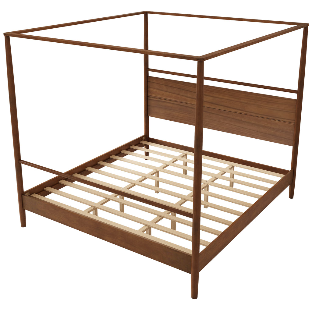 Solid Wood Canopy Bed Frame – King Size