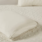 3 Piece Split Corner Pleated Quilted Bedspread