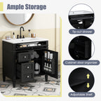 30" Bathroom Vanity with Top Sink