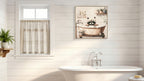 Raccoon Bathroom Canvas Wall Art