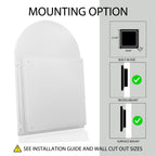 24x36 Inch Arched Recessed Medicine Cabinet