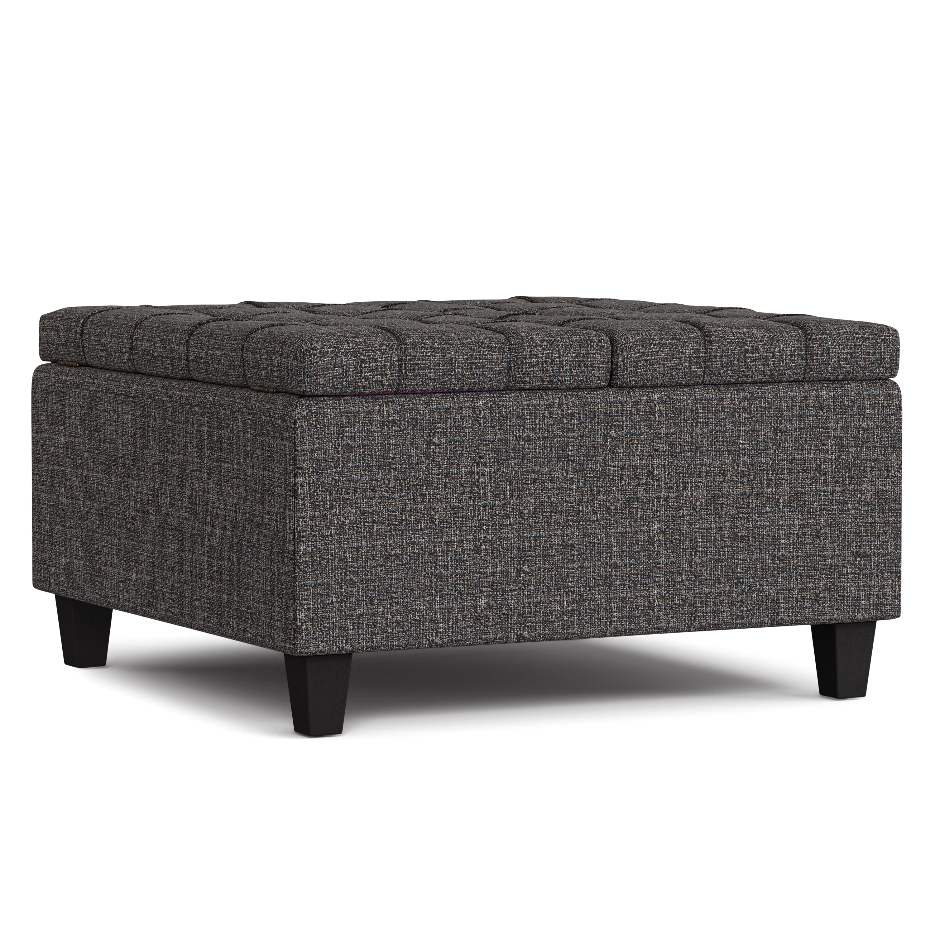 Harrison 30 Inch Wide Small Square Coffee Table Storage Ottoman