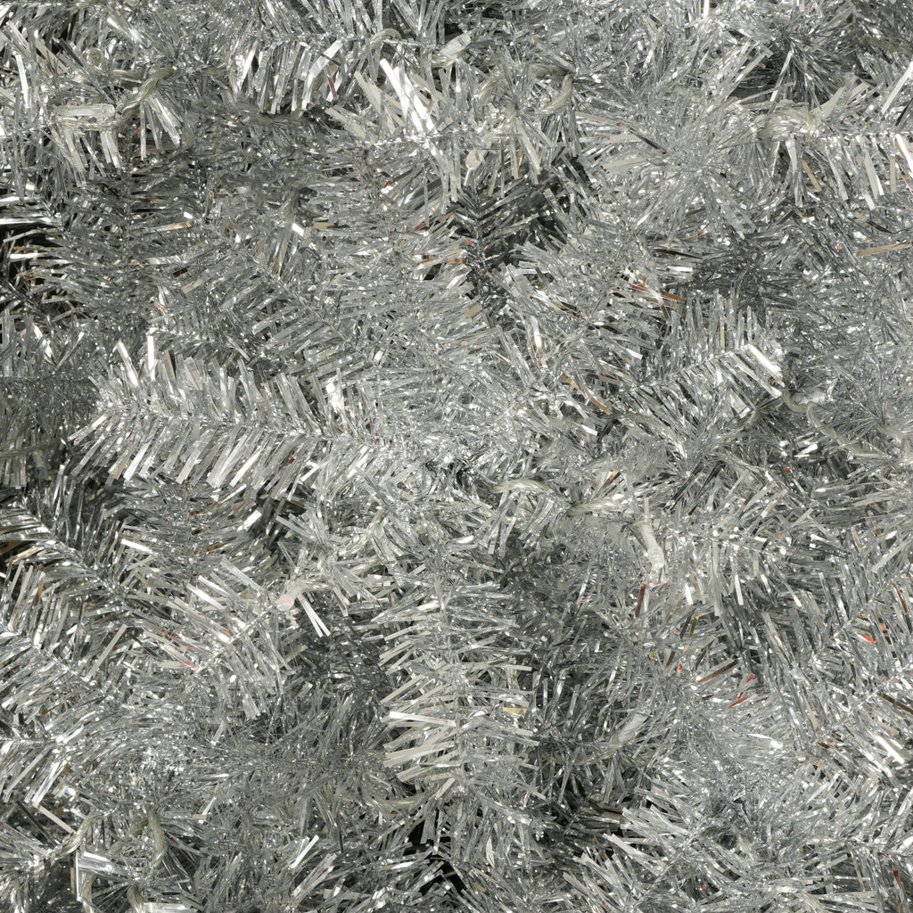 6FT Silver Pre-Lit Artificial Christmas Tree