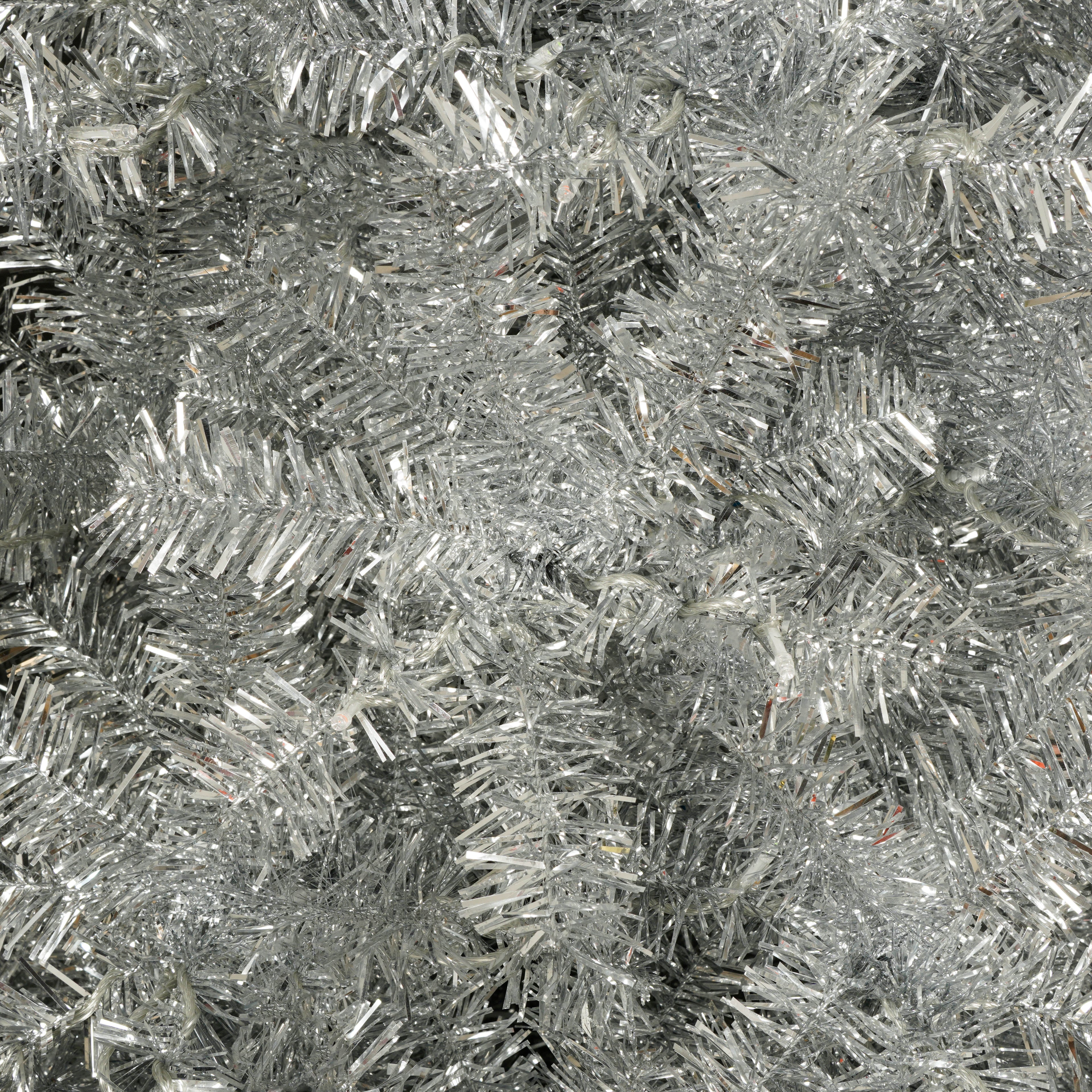 6FT Silver Pre-Lit Artificial Christmas Tree