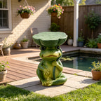 Frog Stool Garden Statue