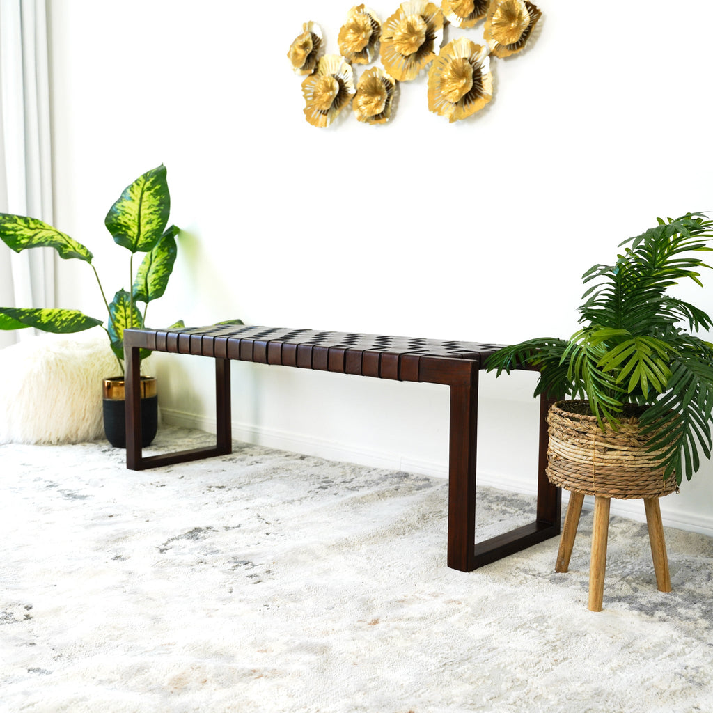 Christina Mid-Century Modern Bench