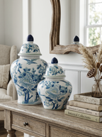 7.9x6.3x13" Porcelain Ginger Jar