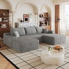 107" Cloud Sectional Sofa with Ottoman