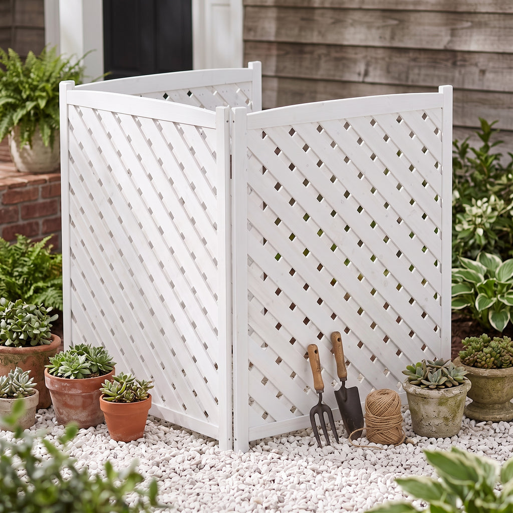 3-Panel Outdoor Air Conditioner Fence Screen