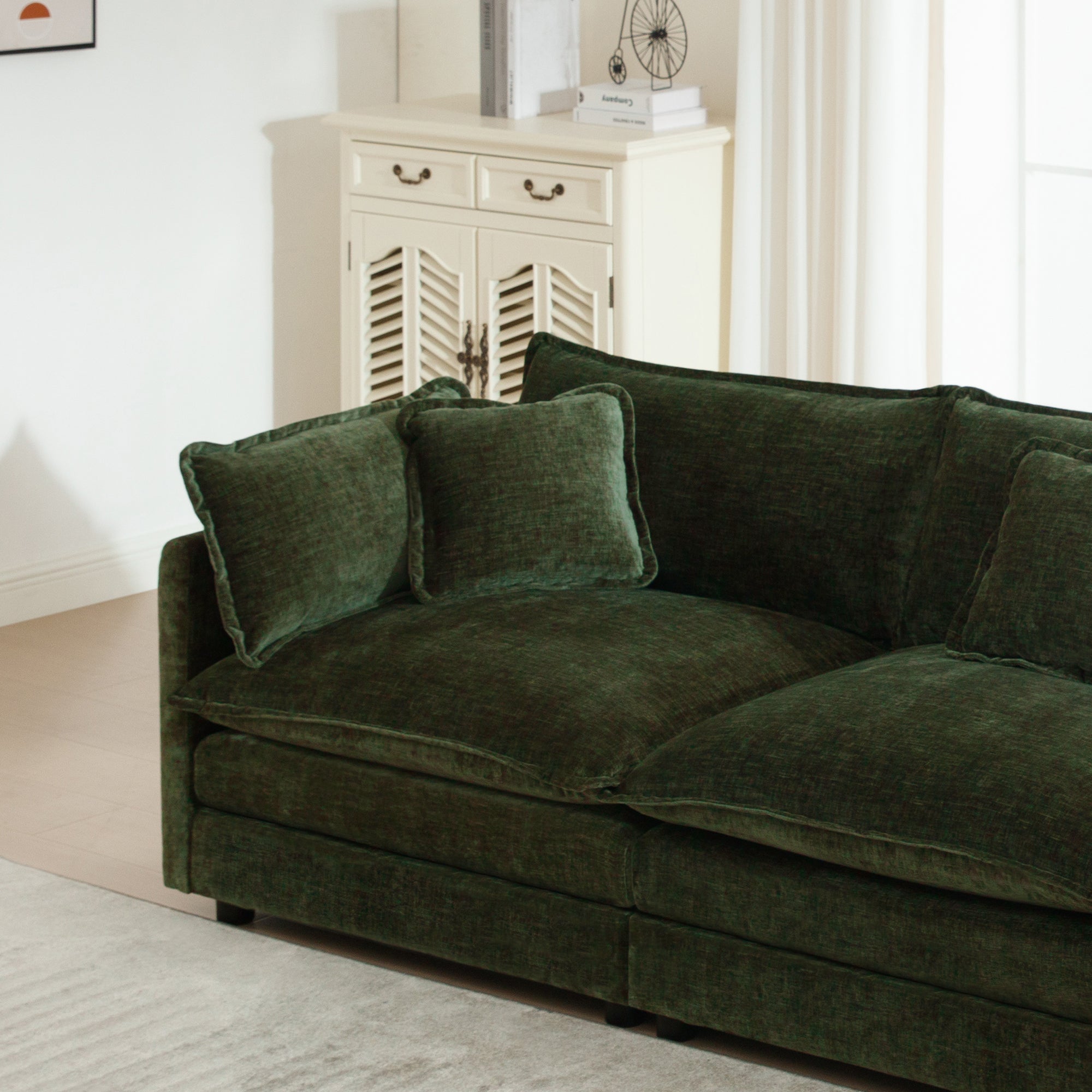 Mid-Century Modern Couch 3-Seater Sofa