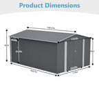 10x14 FT Outdoor Metal Storage Shed