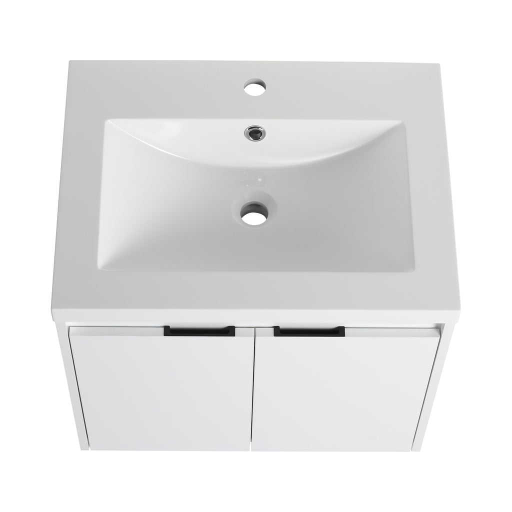24" Bathroom Vanity With Resin Sink