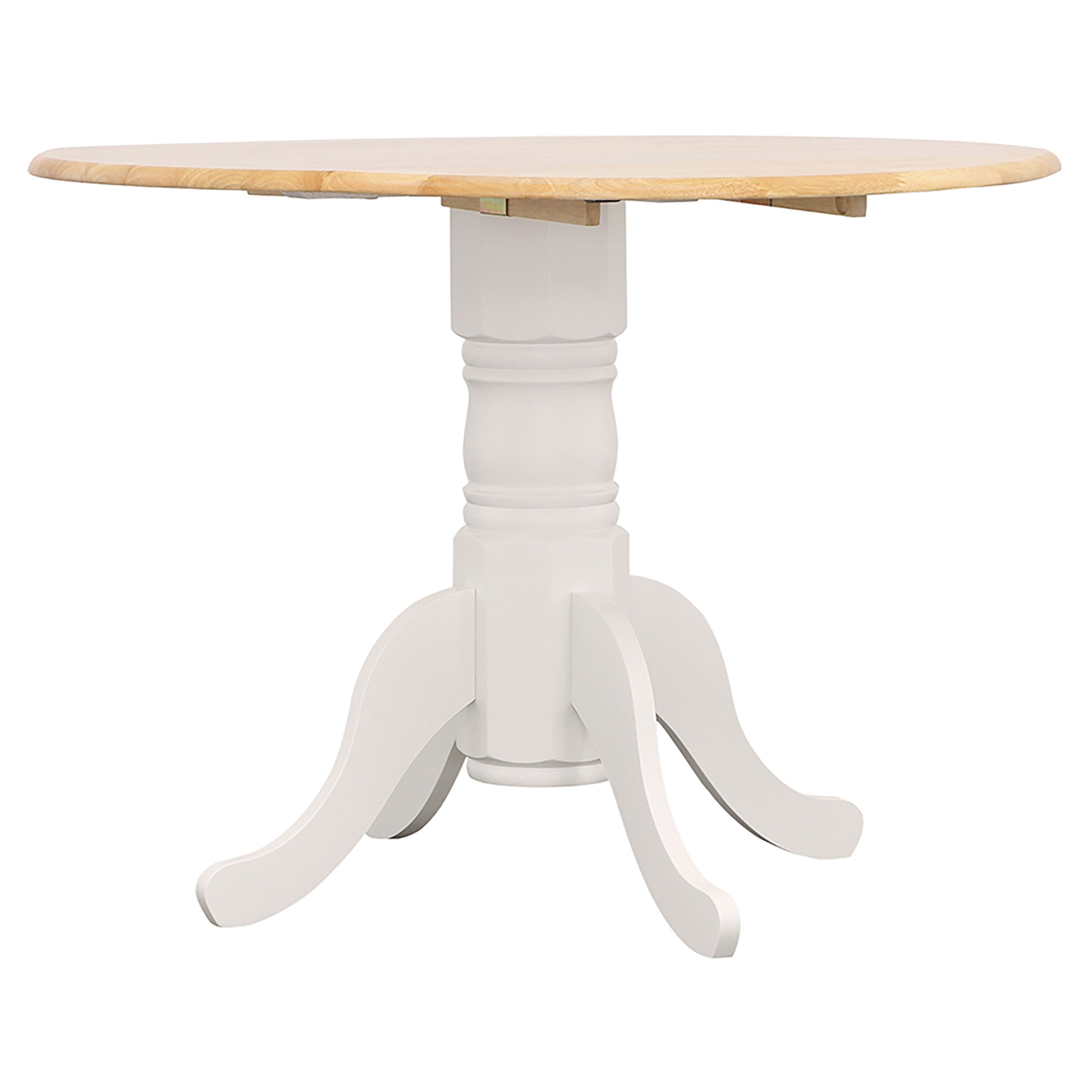 Allison 5-piece Round Drop Leaf Dining Table Set White-CoasterEveryday