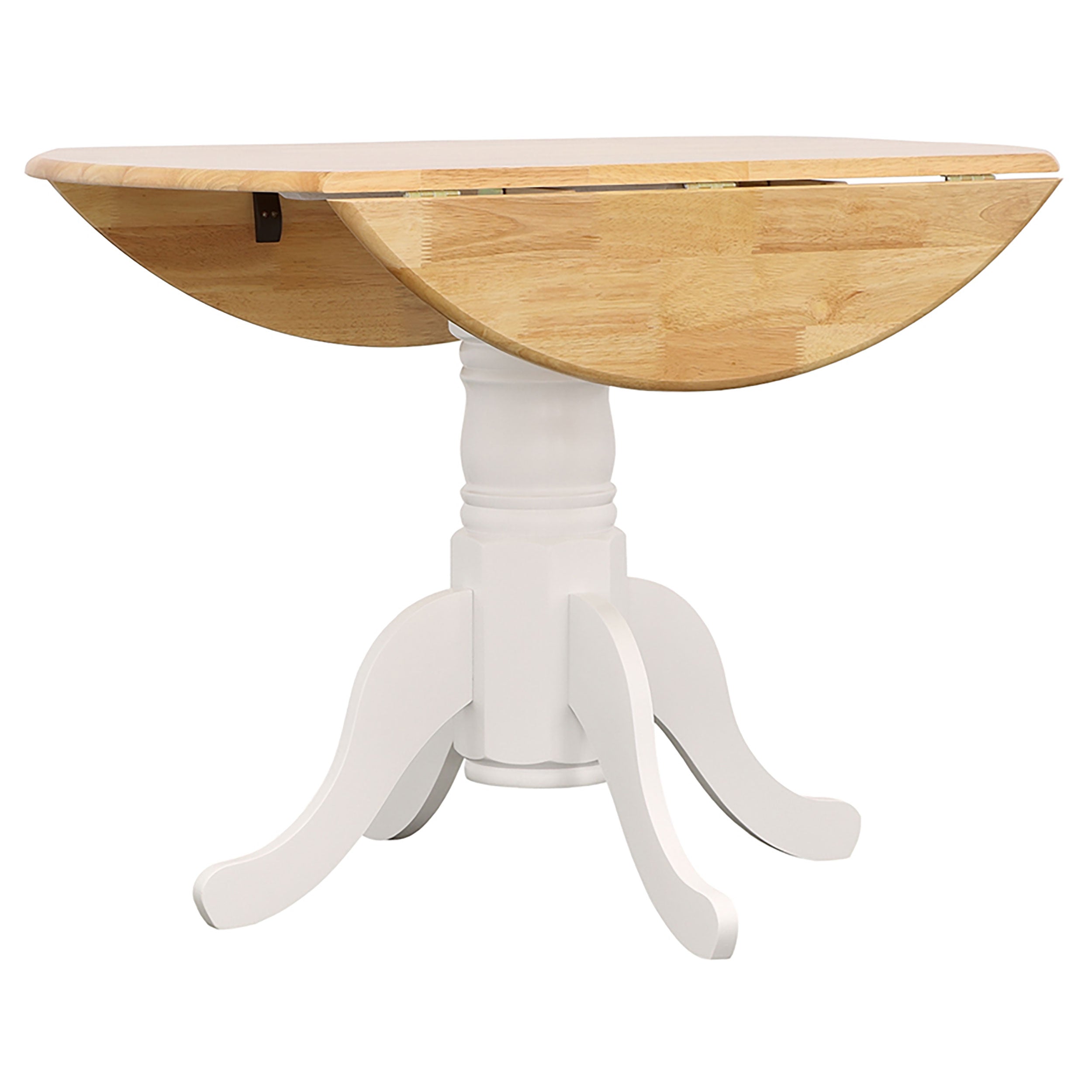 Allison 5-piece Round Drop Leaf Dining Table Set White-CoasterEveryday
