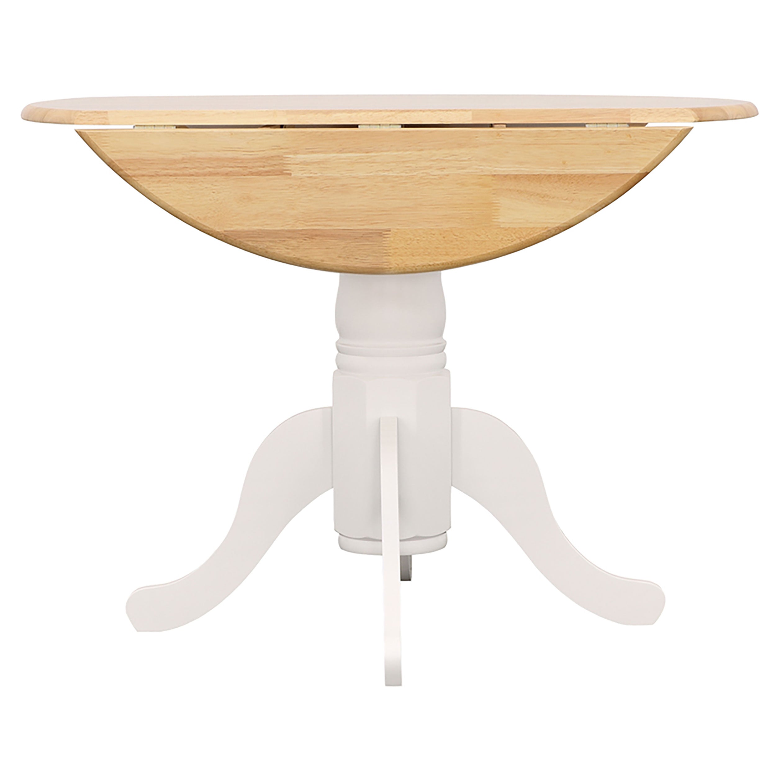 Allison Round 40-inch Drop Leaf Extension Dining Table White-CoasterEveryday