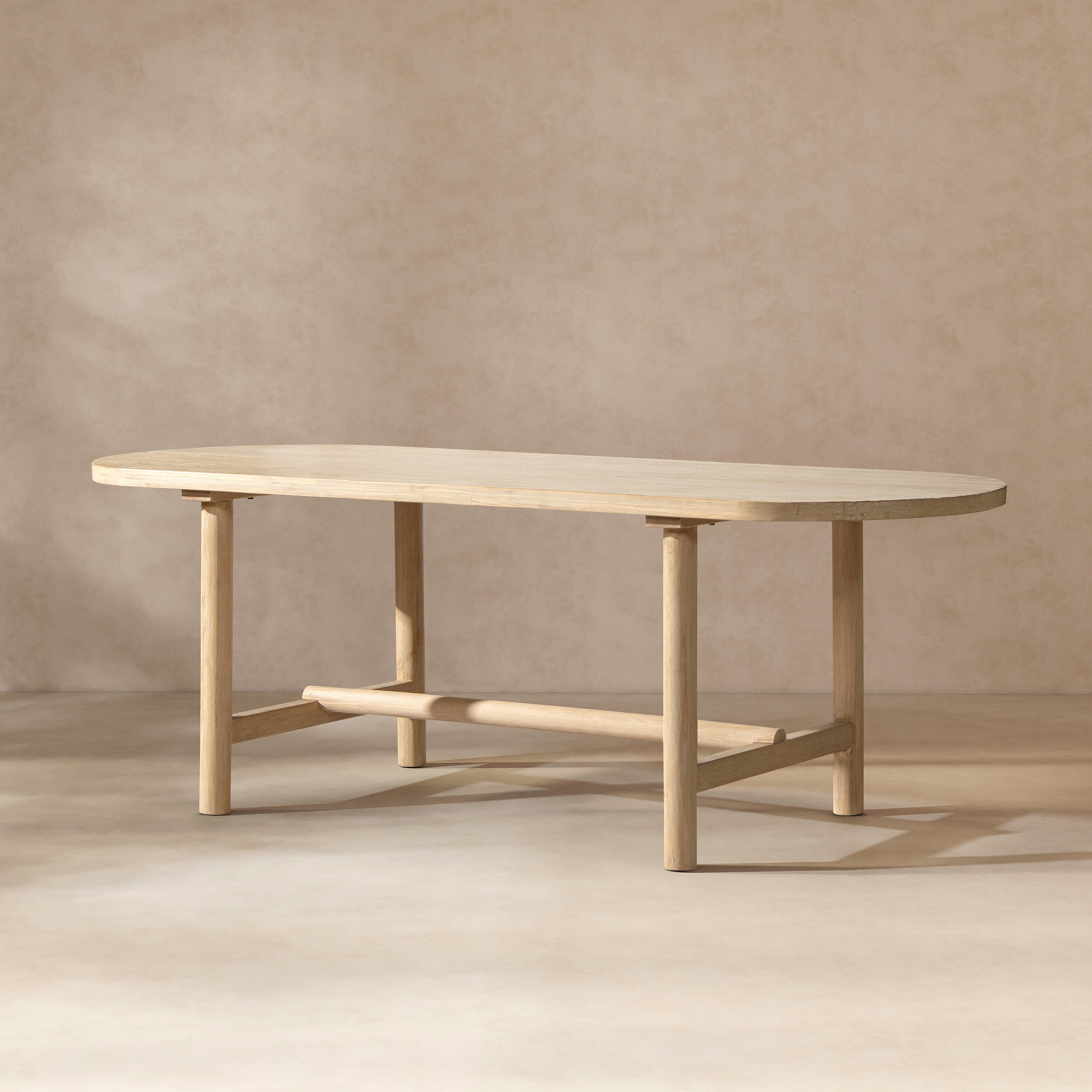 Milo 85" 8-Seat Oval Reclaimed Wood Dining Table