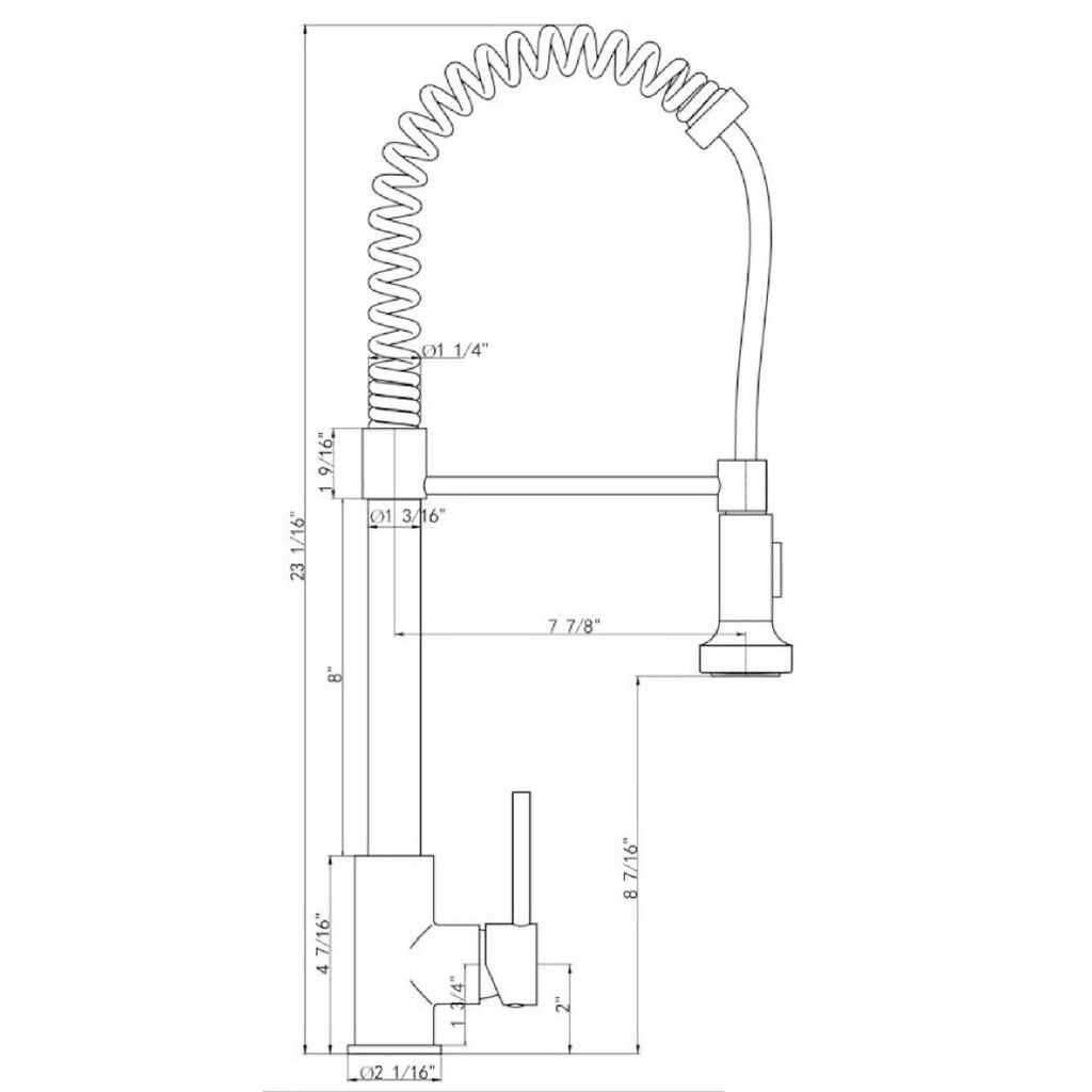 Brushed Nickel Single Handle Kitchen Faucet