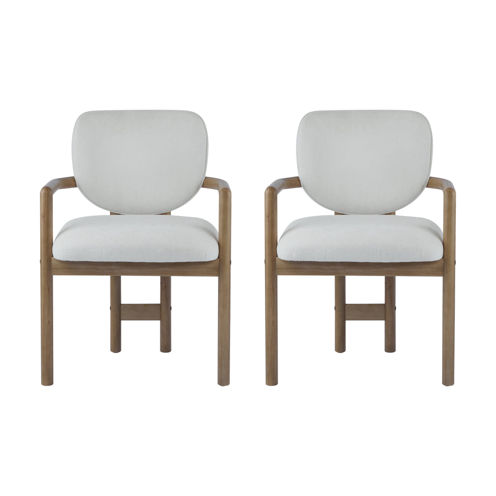 Dining Chairs Set of 2 Upholstered Arm Chairs