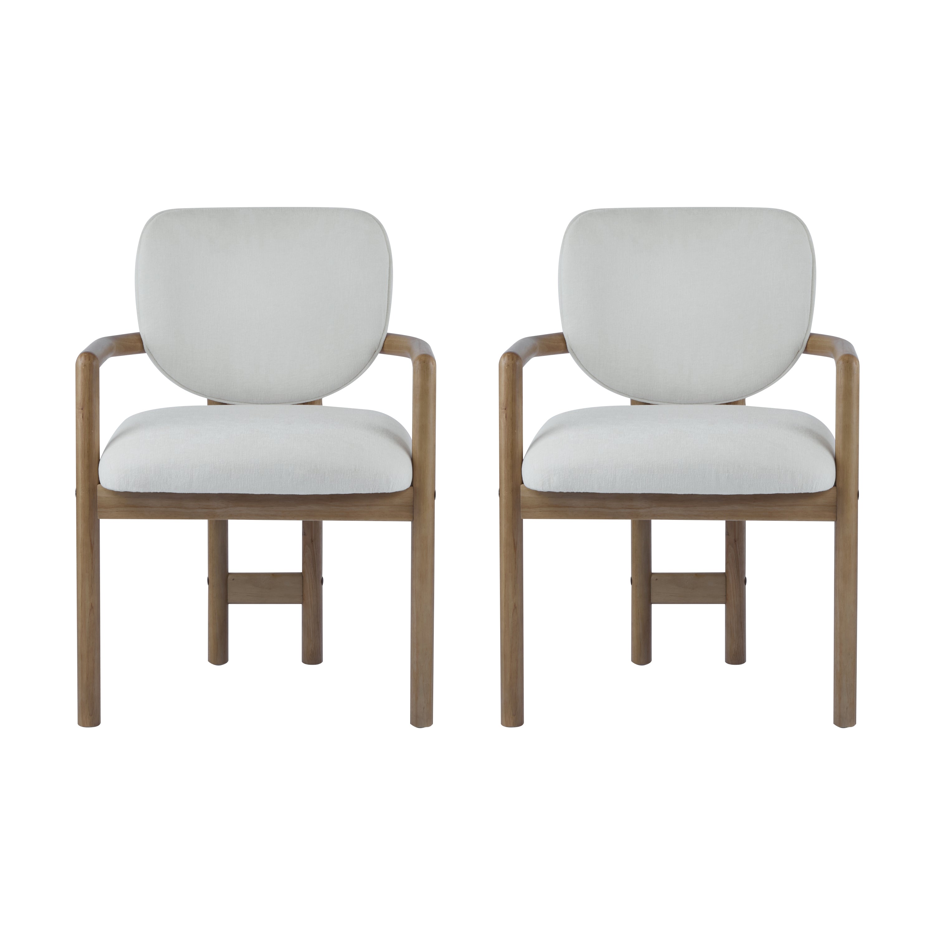 Dining Chairs Set of 2 Upholstered Arm Chairs