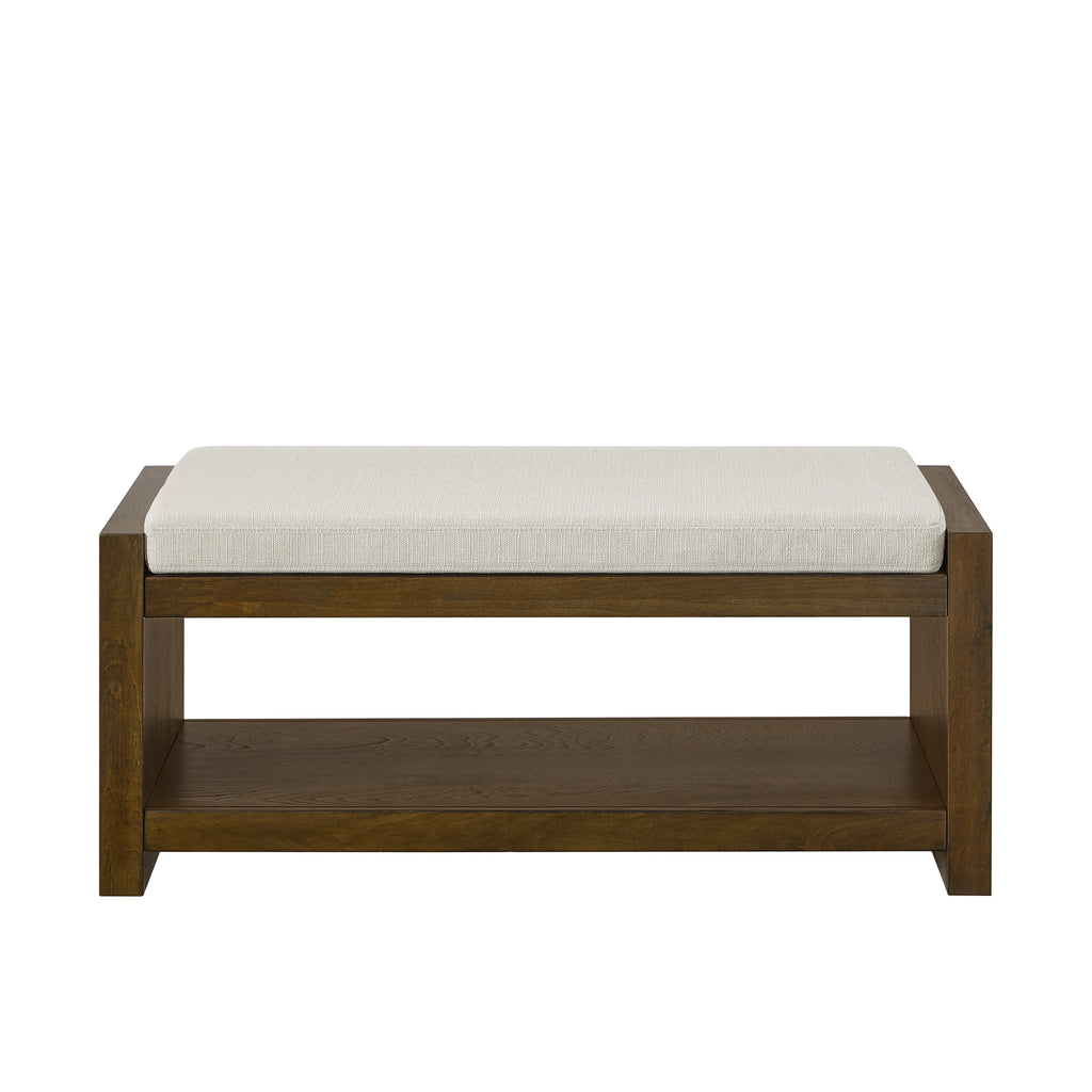 40" Accent Bench with Lower Shelf Shoe Rack