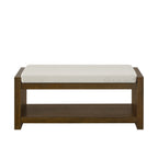 40" Accent Bench with Lower Shelf Shoe Rack