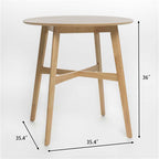 Wood Counter Height Round Dining Table