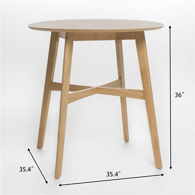 Wood Counter Height Round Dining Table