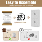 White Steel Kitchen Pantry Storage Cabinet