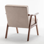Mid-Century Modern Accent Chair with Microfiber Upholstery