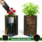 2-Piece Metal Planter Box with Trellis