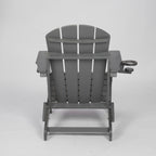 HDPE Folding Adirondack Chair with Dual Cup Holder