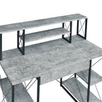 Grey and Black Writing Desk