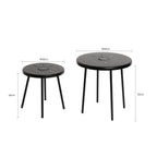 2-Pack Solar Powered Side Table Set with LED Light