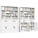 71" Tall Bookcase with Doors, Drawers & Adjustable Open Shelves