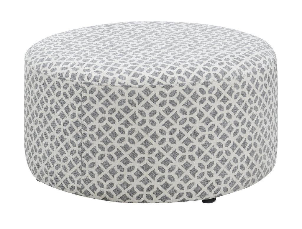 Gray Round Ottoman