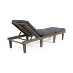 Ariana KD Wood Chaise Lounge With Cushion