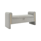 Modern Teddy Bed End Bench with Arms and Storage